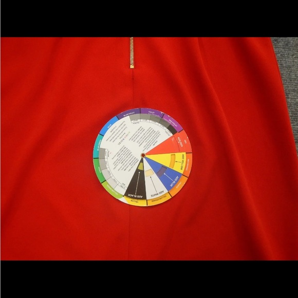 Calvin Klein 3/4 Bell Sleeve Boat Neck Sheath Dress Red Size 10 - Picture 6 of 10